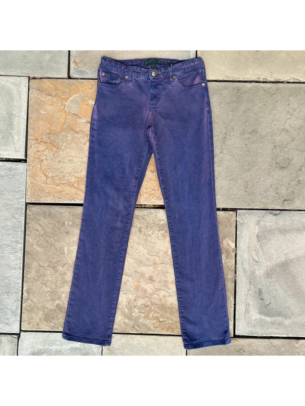 Purple Salmon Overdye Lauren Ralph Lauren Reworked Jeans